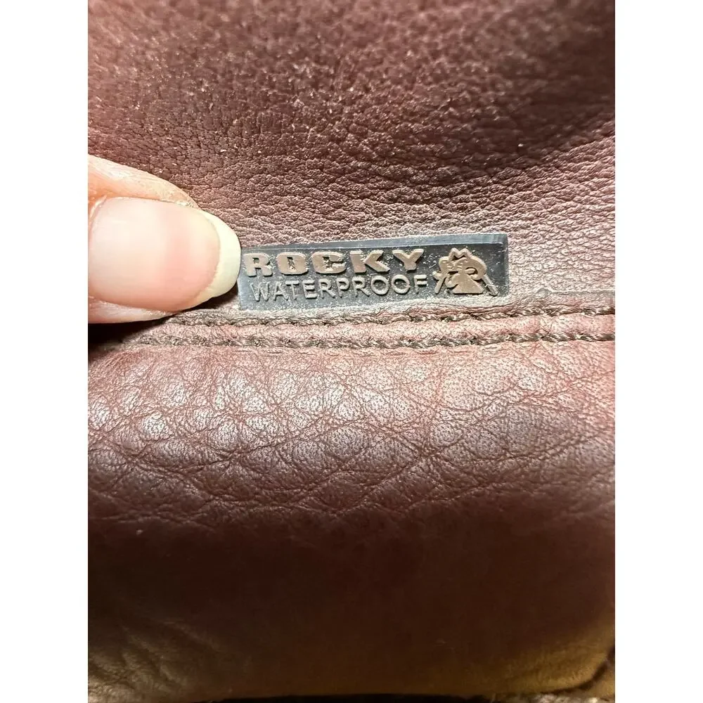 Rocky Original Ride Roper Western Boot Men’s Leather 13M Round Toe Steel Shank